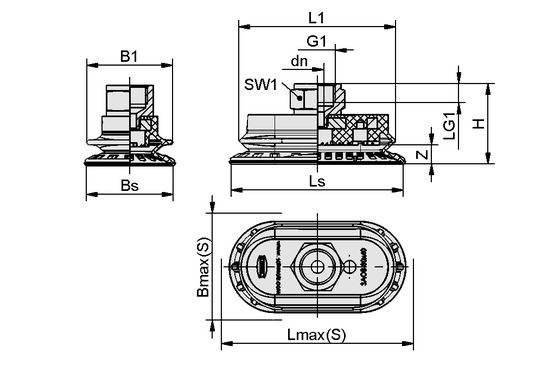 SAOB 60x30 NBR-60 NPT3/8-IG