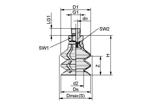 SPB2 20 ED-65 G1/8-AG