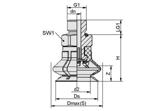 SPB1 15 ED-65 G1/8-AG