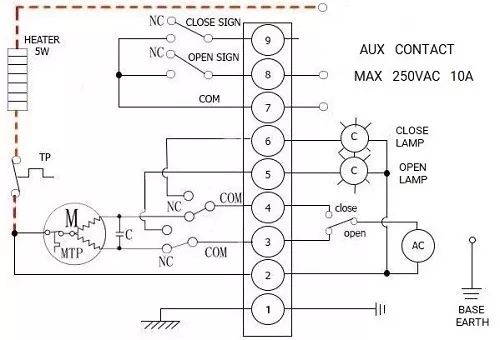 Электрическая схема подключения 005-220В