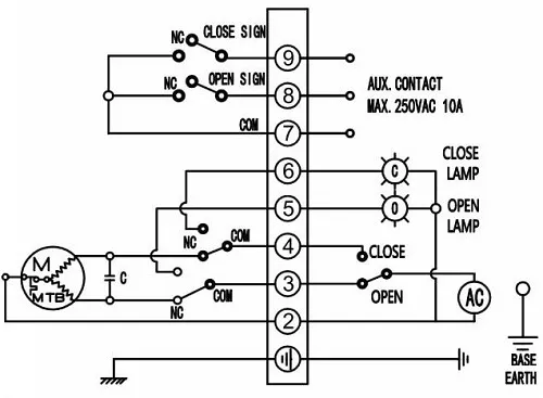 Cхема подключения электропривода МТ 220В