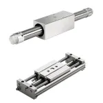 Magnetically coupled rodless cylinders