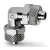 1550 6/4 CAMOZZI - Соединитель угловой с накидной гайкой 6/4 мм, изображение 1