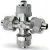 1600 6/4 CAMOZZI - Крестовина X-образная с накидной гайкой 6/4 мм, изображение 1