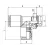 56225 00 001 AIGNEP - Тройник T-образный с нар. резьбой угловой цанговый M3-2 мм, изображение 2