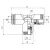 55230 00 012 AIGNEP - Тройник T-образный редуцирующий цанговый 12-10 мм, изображение 2