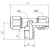 61200 00 006 AIGNEP - Тройник T-образный с нар. резьбой осевой с накидной гайкой R1/4-8/6 мм, нержавеющий, изображение 2