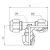 61230 00 005 AIGNEP - Тройник T-образный с накидной гайкой 8/6 мм, нержавеющий, изображение 2