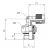 01115 00 002 AIGNEP - Штуцер угловой с нар. резьбой с накидной гайкой G1/4-6/4 мм, изображение 2