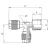 01220 00 008 AIGNEP - Тройник T-образный с нар. резьбой угловой с накидной гайкой R3/8-10/8 мм, изображение 2