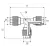 01230 00 008 AIGNEP - Тройник T-образный с накидной гайкой 10/8 мм, изображение 2