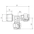 09230 00 010 AIGNEP - Тройник T-образный с нар. резьбой угловой обжимной G1/2-12 мм, изображение 2
