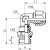 61115 00 001 AIGNEP - Штуцер угловой с нар. резьбой с накидной гайкой G1/8-6/4 мм, нержавеющий, изображение 2