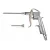 5108 PEGAS - Продувочный пистолет металлический с набором аксессуаров. Длина носика: 50 мм, 80 мм, изображение 1
