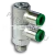 330618 PNEUMAX - Разветвитель с серьгой с нар. резьбой двойной цанговый G1/8-6 мм, изображение 1
