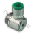 150614 PNEUMAX - Штуцер угловой с серьгой с нар. резьбой цанговый G1/4-6 мм, изображение 1