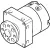 DSM-T-8-180-P-FW 1564669 FESTO - Поворотный привод, размер 8, 0.7 Нм, 180°, M3, фланец, упругое демпфир., изображение 1