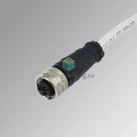 W0970513002 METAL WORK - Разъём M12X1, 5-пин прямой с кабелем, 5-пров. 5 м, изображение 1
