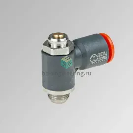 MRF O T C 6 1/8 9011003C METAL WORK - Дроссель с обратным клапаном, G1/8-6 мм, для привода, изображение 1