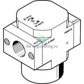 HEL-1/8-D-MINI 165076 FESTO - Клапан плавного пуска пневм. упр., G1/8, 2/2 НЗ, изображение 1