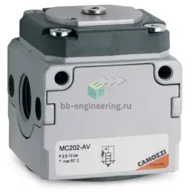 MC202-AV CAMOZZI - Клапан плавного пуска пневм. упр., G1/2, 2/2 НЗ, изображение 1