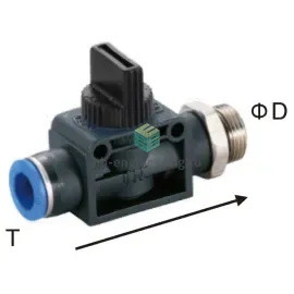 EHVFS06-01G EMC - Отсечной клапан ручной, 3/2 бист., G1/8-6 мм, изображение 1