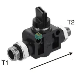 EHVSS03-02G-B EMC - Отсечной клапан ручной, 2/2 бист., G3/8-G1/4, изображение 1