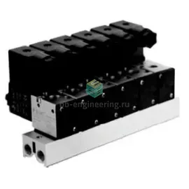ETA307-06E4-3F EMC - Блок клапанов прямого действия электр. упр., 3/2 НО/НЗ, G1/8, 24 VDC, изображение 1