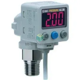 ISE80-02-V SMC - Датчик давления -1÷10 бар, 2XНО/НЗ PNP, 4-20 мА, R1/4;M5, с каб. 5-пров. 2 м, изображение 1