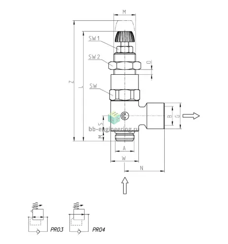 CLR 1/8-1/8L CAMOZZI - Микрорегулятор давления, G1/8, 10 бар, изображение 2