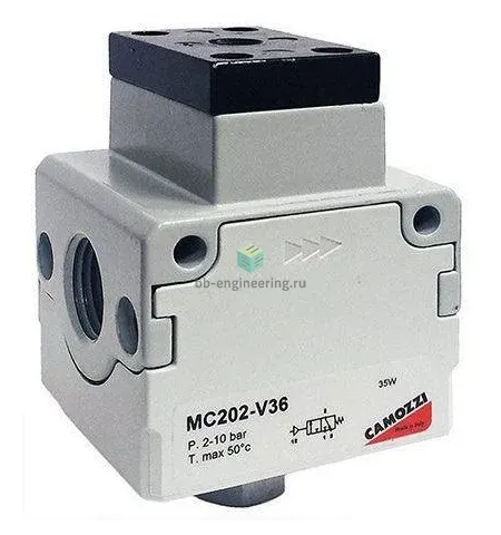 MC238-V36 CAMOZZI - Отсечной клапан пневм. упр., G3/8, 3/2 НЗ, изображение 1