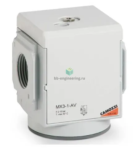 MX3-1-AV CAMOZZI - Клапан плавного пуска пневм. упр., G1, 2/2 НЗ, изображение 1