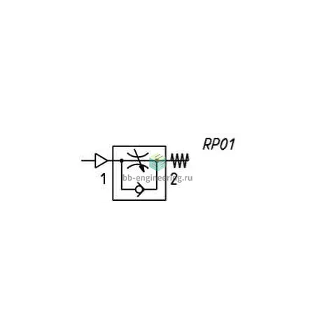PMVU 704-1/8-4 CAMOZZI - Дроссель с обратным клапаном, G1/8-4 мм, для распределителя, изображение 2