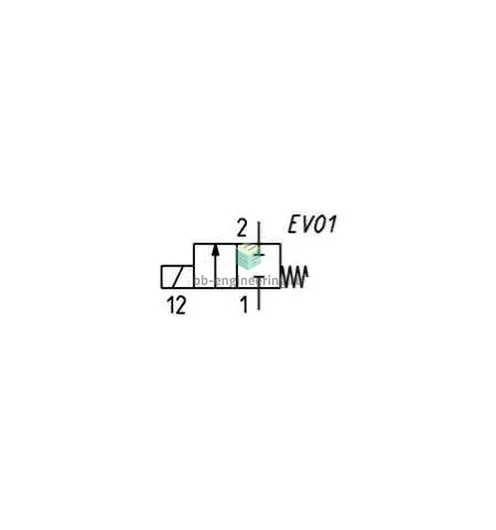 623-15E-A6B CAMOZZI - Распределитель прямого действия электр. упр., 2/2 НЗ, G3/8, 24 VAC, изображение 2