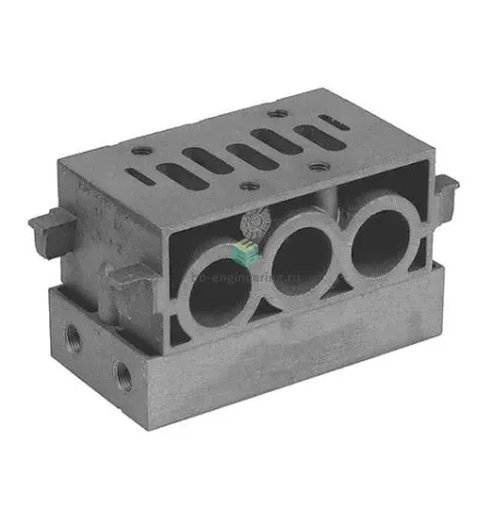0228001201 METAL WORK - Плита подвода без уплотнительных колец, ISO 5599, ISO 2, G1/2, изображение 1