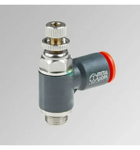 MRF H T C 4 1/8 9025002C METAL WORK - Дроссель с обратным клапаном, G1/8-4 мм, для привода, изображение 1