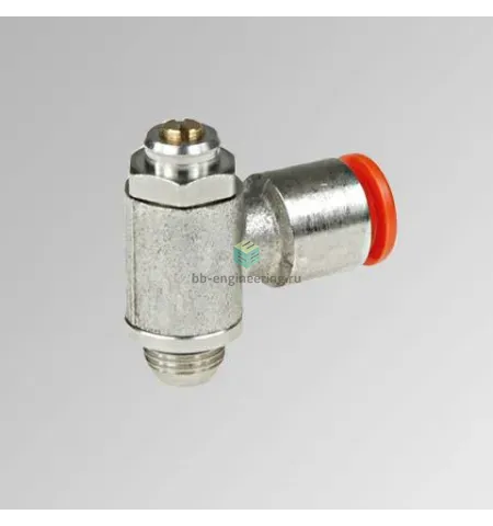 MRF O M V 6 1/8 9001101V METAL WORK - Дроссель с обратным клапаном, G1/8-6 мм, для распределителя, изображение 1