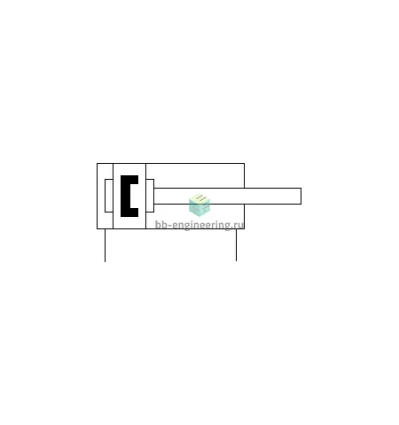ADN-63-80-I-P-A 536350 FESTO - Пневмоцилиндр ISO 21287, 63X80 мм, двуст. действ., внутр. резьба, изображение 2