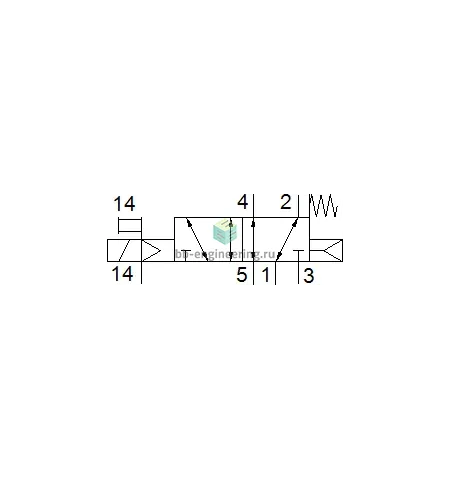 VUVG-L10A-M52-RZT-M3-1P3 566443 FESTO - Распределитель электр. упр., 5/2 моност., M3, 24 VDC, изображение 2