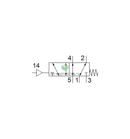 VUWG-L14-M52-M-G18 574262 FESTO - Распределитель пневм. упр., 5/2 моност., G1/8, изображение 2