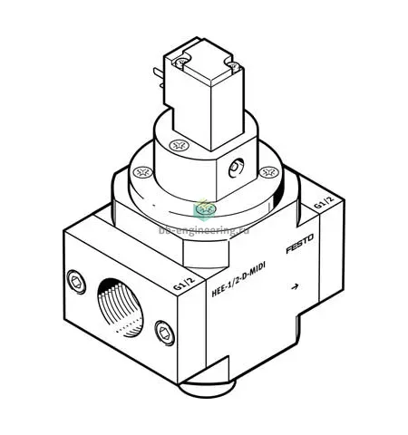 HEE-1/4-D-MINI-110 165072 FESTO - Отсечной клапан электр. упр., G1/4, 110 V AC, 3/2 НЗ, изображение 1
