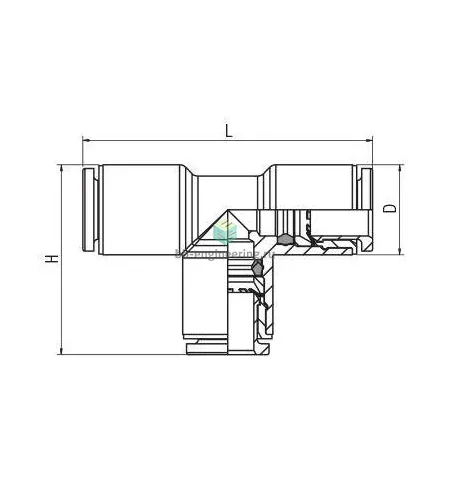 56230 00 002 AIGNEP - Тройник T-образный цанговый 3 мм, изображение 2