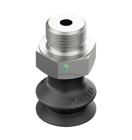 VASB-15-1/8-NBR 35411 FESTO - Присоска вакуумная круглая сильфон 1.5 гофра, 15 мм, резина NBR, G1/8, изображение 1