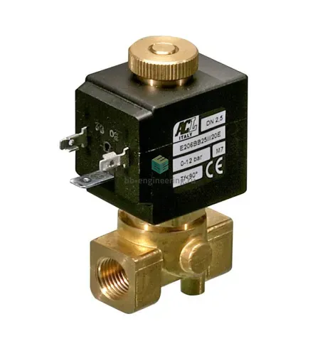 E206BV45 ACL - Клапан электромагнитный, G1/4, двухходовой (2/2) НО, без катушки, латунный, изображение 1