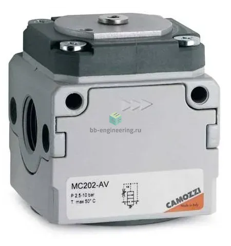 MC104-AV CAMOZZI - Клапан плавного пуска пневм. упр., G1/4, 2/2 НЗ, изображение 1