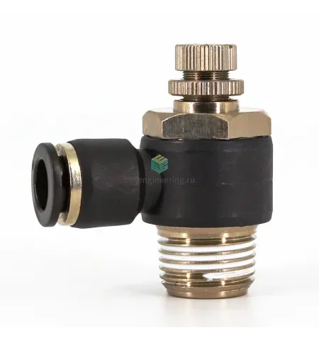 TSC10-04 B&B PNEUMATICS - Дроссель с обратным клапаном, R1/2-10 мм, для привода, изображение 1
