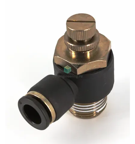 TSC08-02 B&B PNEUMATICS - Дроссель с обратным клапаном, R1/4-8 мм, для привода, изображение 2