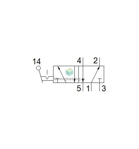 L522-06 EMC - Распределитель с кнопкой, 5/2 бист., G1/8, изображение 2