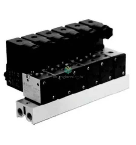ETA307-06E4-8F EMC - Блок клапанов прямого действия электр. упр., 3/2 НО/НЗ, G1/8, 24 VDC, изображение 1
