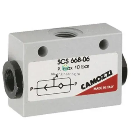 SCS-668-06 CAMOZZI - Клапан "ИЛИ", G1/8, 800 л/мин, изображение 1